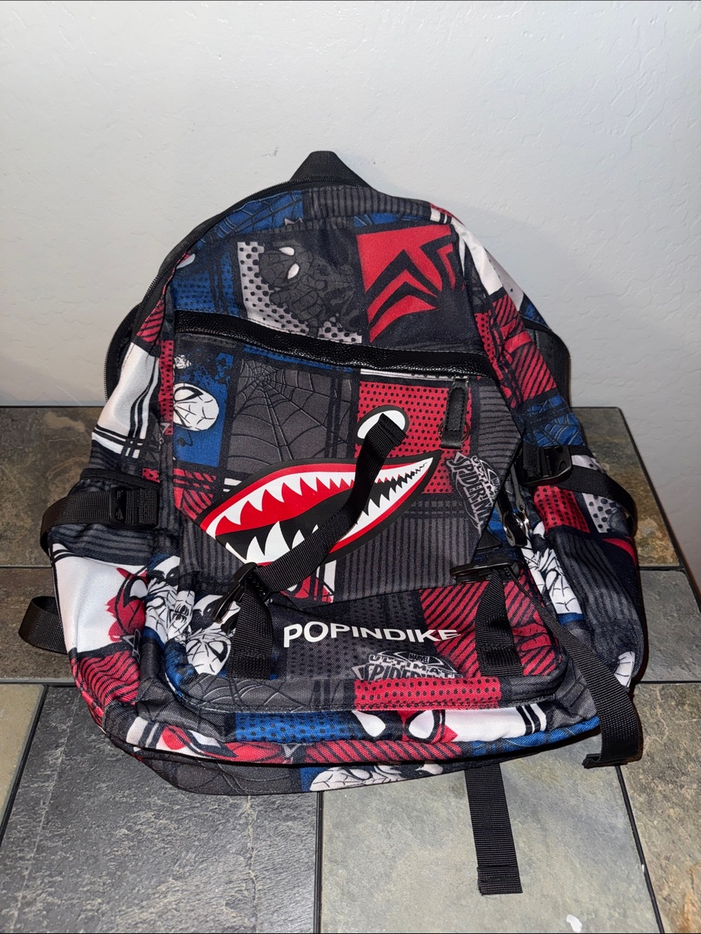 Spider-Man Red, Black & Blue Graphic Men's Backpack